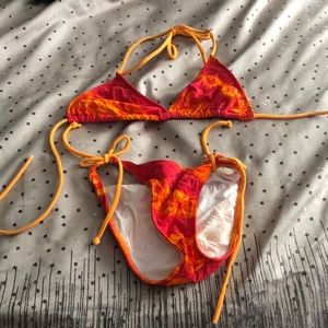 Bright colored bikini